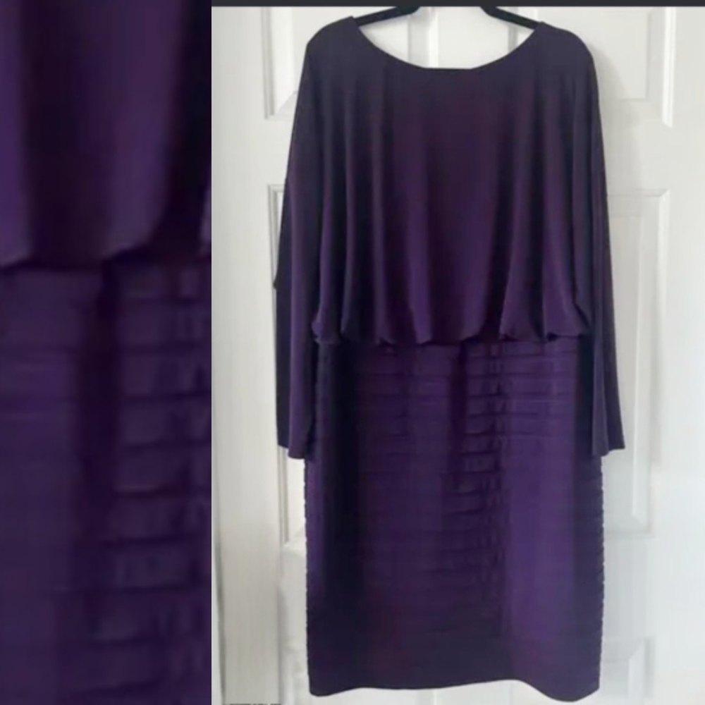 🐰🐣 Dress Barn Deep Purple Midi Dress